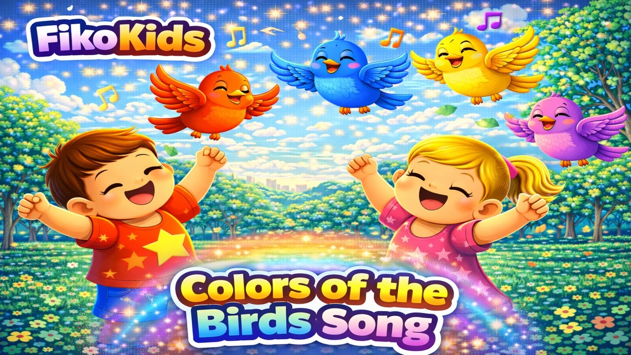 Colorful Birds Song 🐦 Kids Dance Song | Fun Learning Bird Song | FikoKids Children Music