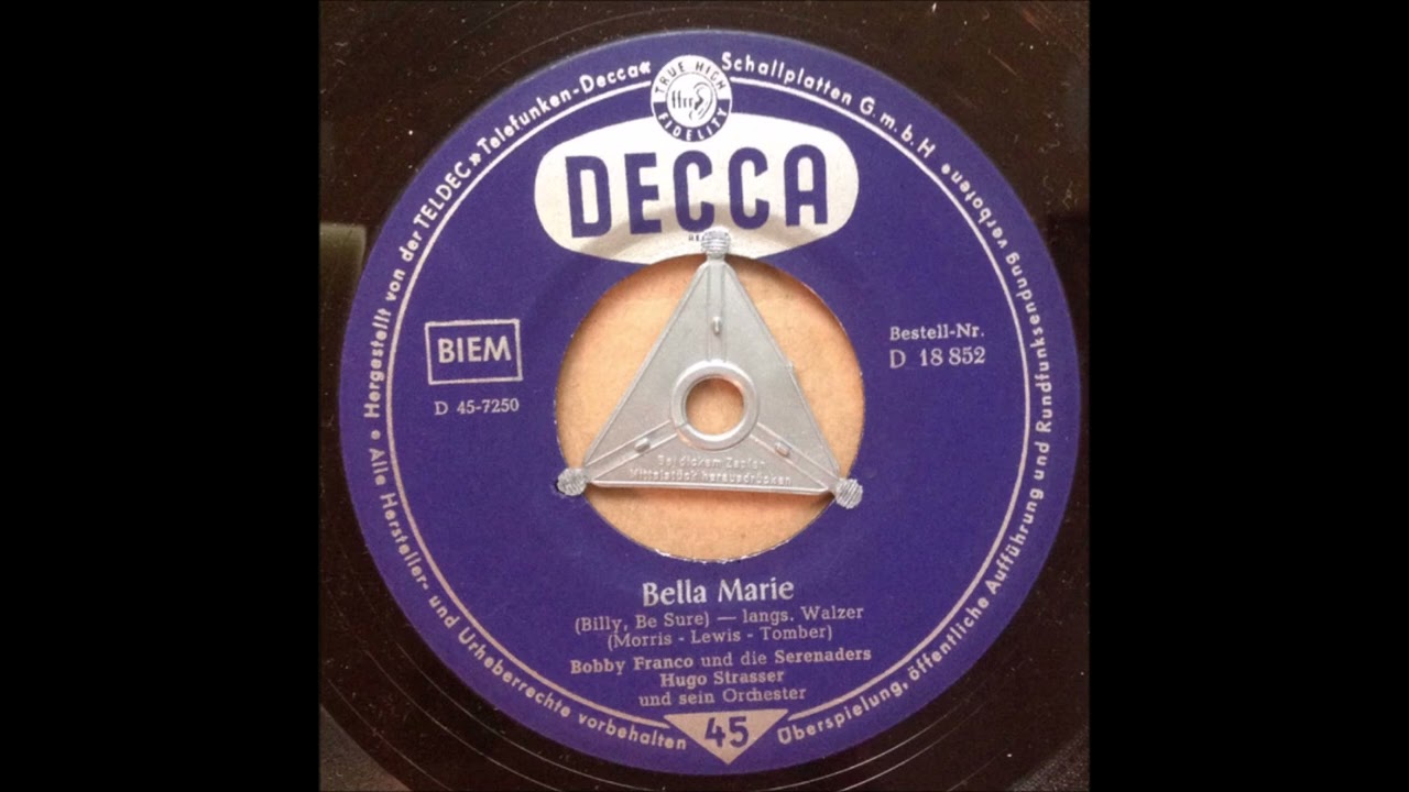 Bobby Franco und die Serenaders  -  Bella Marie  1958