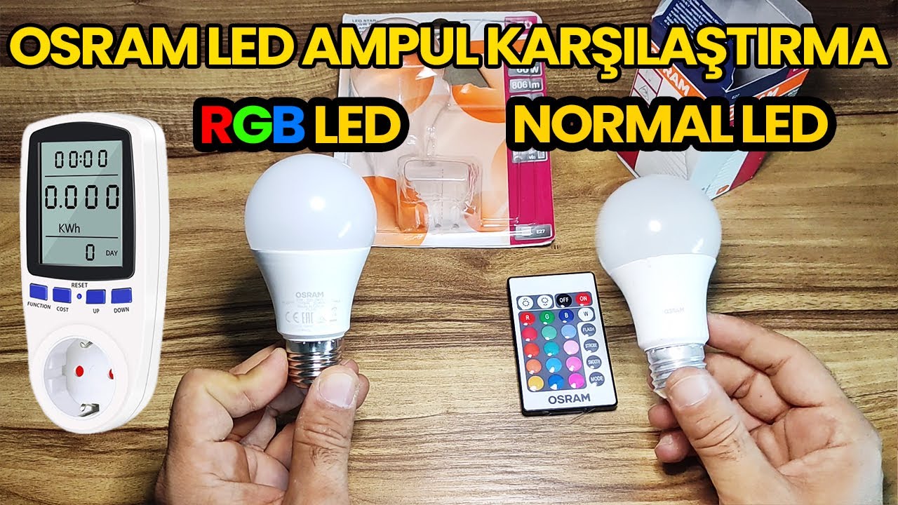 OSRAM RGB Led Ampul VS Osram Normal LED Ampul | Karşılaştırma | Renkli Ampul İnceleme