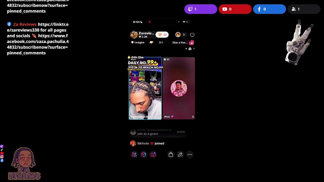 ZaReviews330's Live broadcast