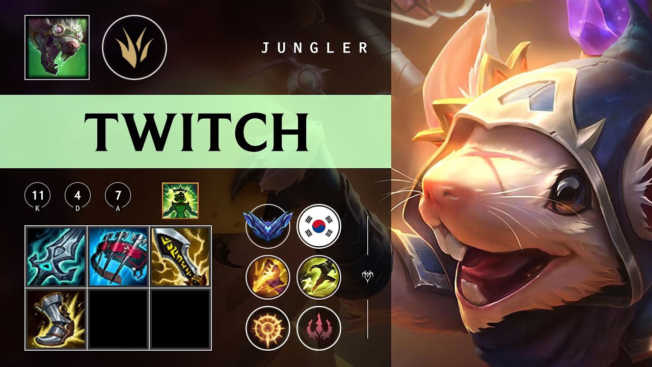Twitch Jungle vs Gwen - KR Diamond Patch 26.01