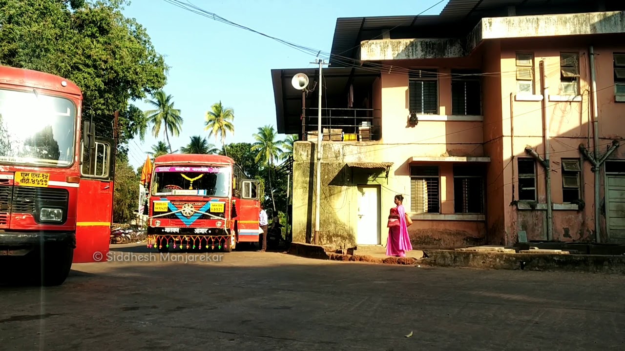 Decorated Bus 9521 of Malvan depo leaving for Kunkeshwar #msrtc #malvan #kunkeshwar #malvandepot
