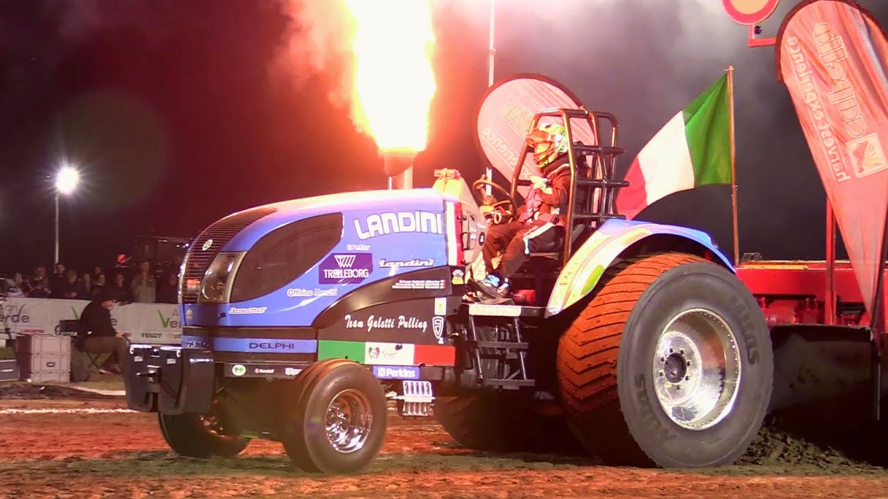 Tractor Pulling Salizzole (VR) 2025 by ATPI Italia - Black smoke, flames, wheelie & power sound!