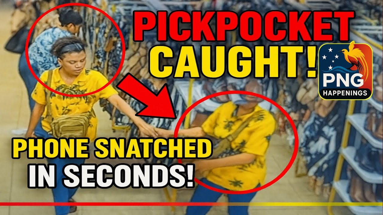 Caught on Camera: Pickpocket Strikes While Shopper Is Distracted! | PNG Happenings