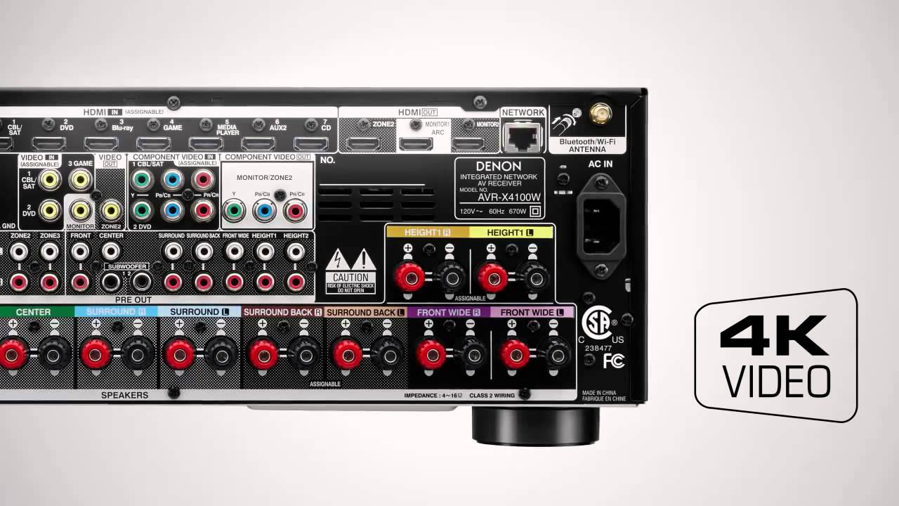 Denon AVR X4100W IN Command 7 2 Channel Audio Video Receiver with Wi Fi and Bluetooth
