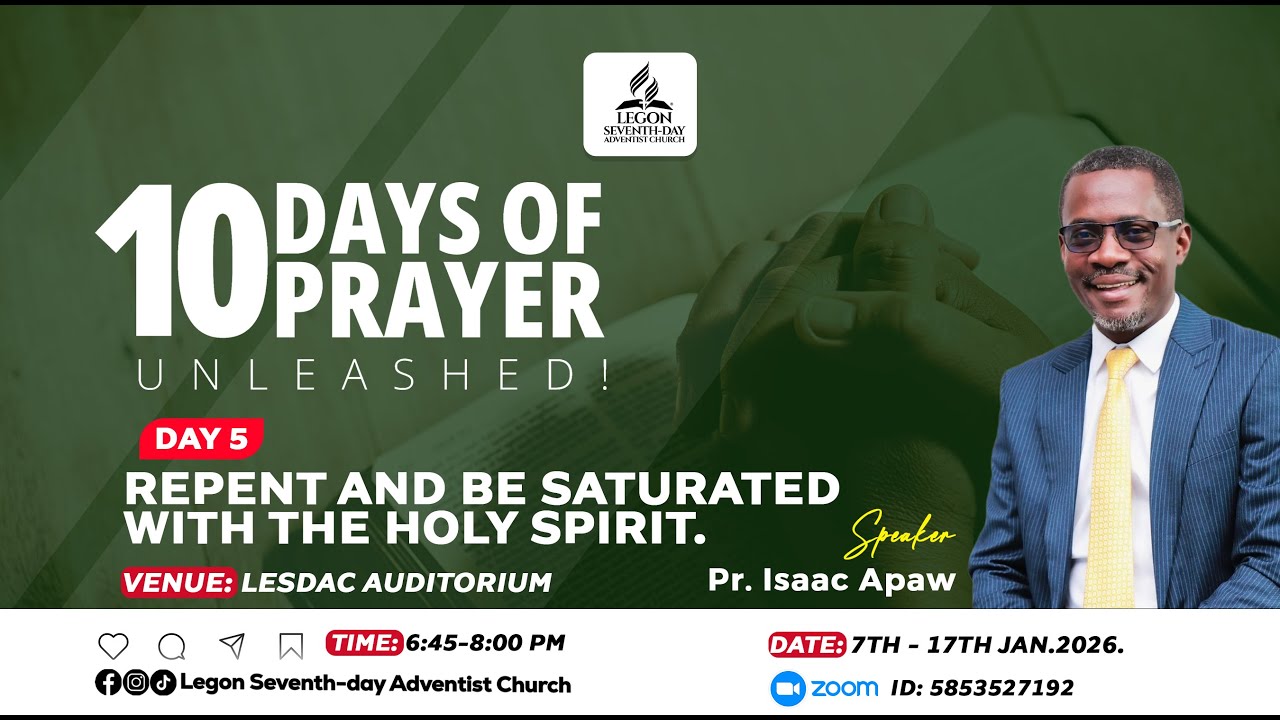 DAY 5: Repent & be Saturated with the Holy Spirit. | 10 DAYS OF PRAYER