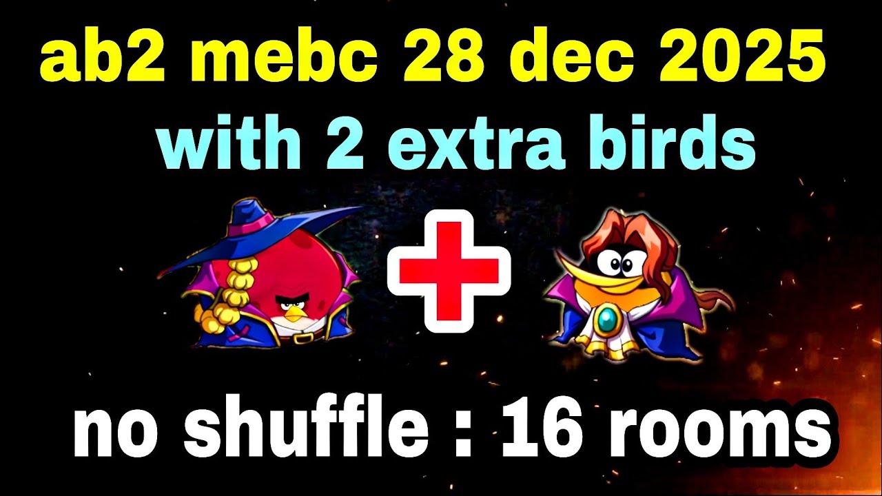 Angry birds 2 mighty eagle bootcamp Mebc 28 dec 2025 with 2 extra bird Terence+bubble#ab2 mebc today