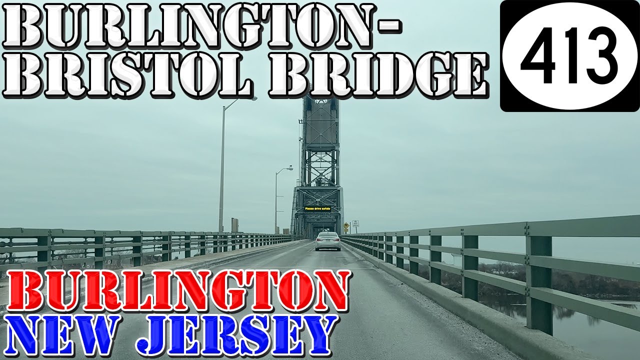 Burlington Bristol Bridge - Pennsylvania - New Jersey - 4K Infrastructure Drive