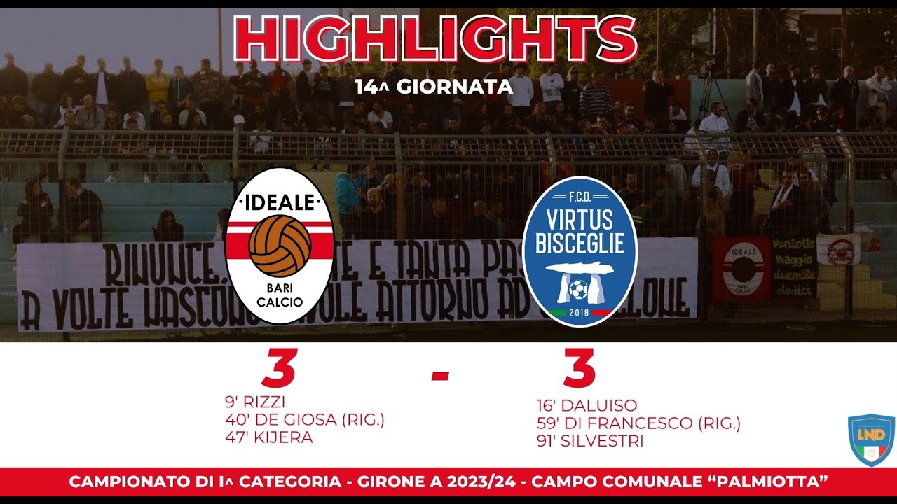 IDEALE BARI 3 - 3 VIRTUS BISCEGLIE