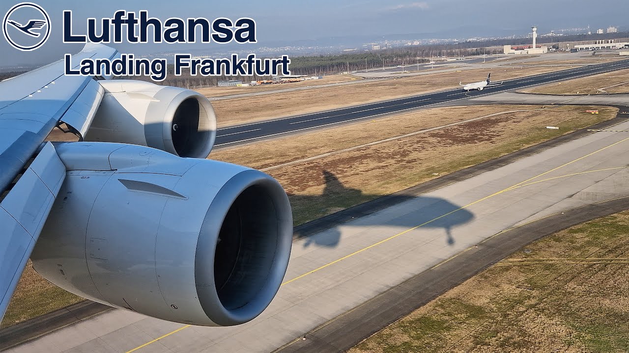 [4K] Lufthansa Boeing 747-8 ✈ Landing Frankfurt | The Queen’s MAJESTIC SHADOW on Final!