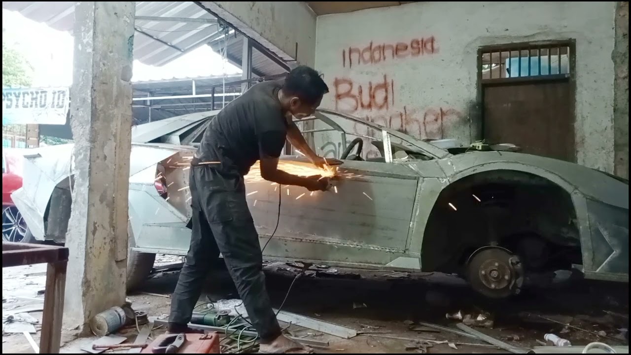 MEMBUAT LAMBORGHINI SVJ ROADSTER .. full plat besi