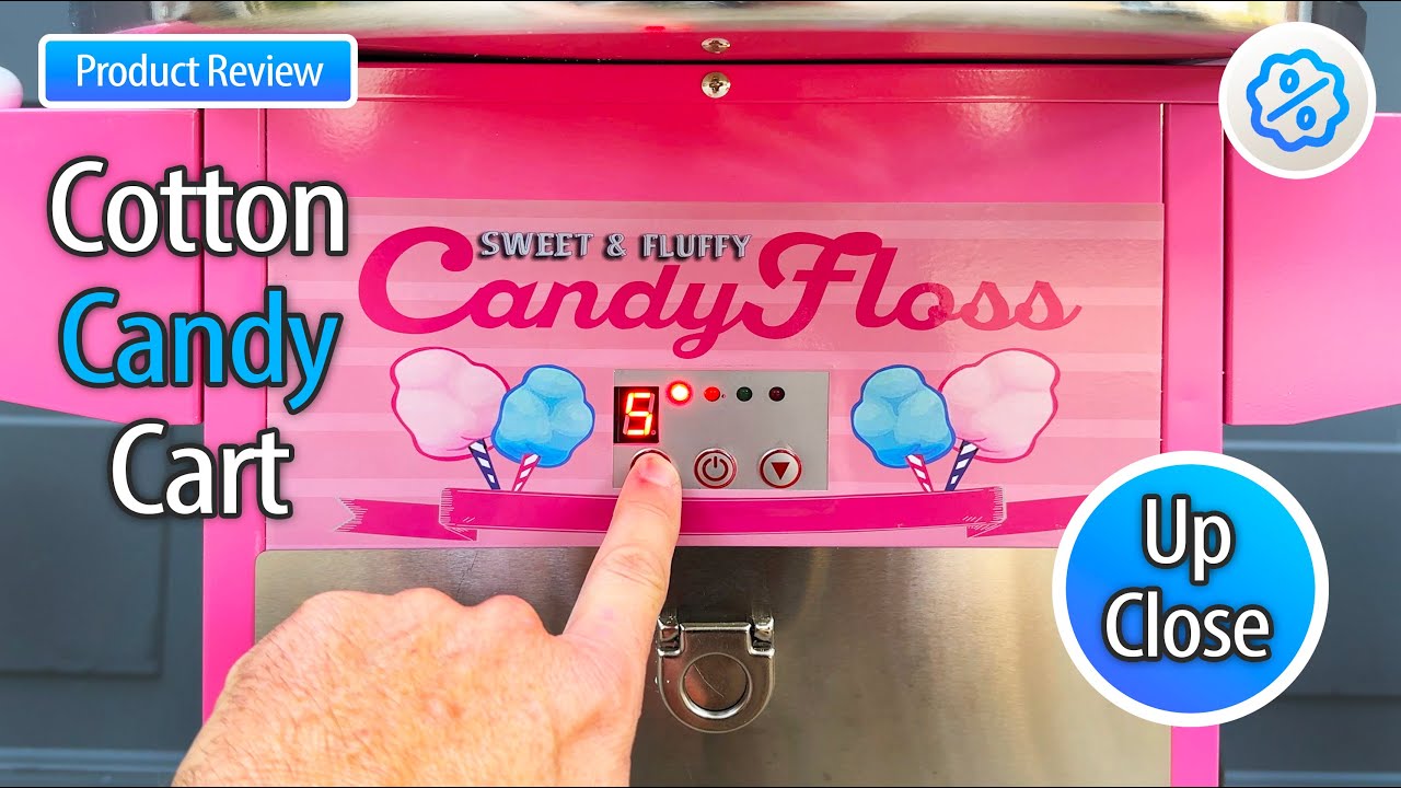 Cotton Candy Dreams: Reviewing the Pink Cotton Candy Machine Cart!