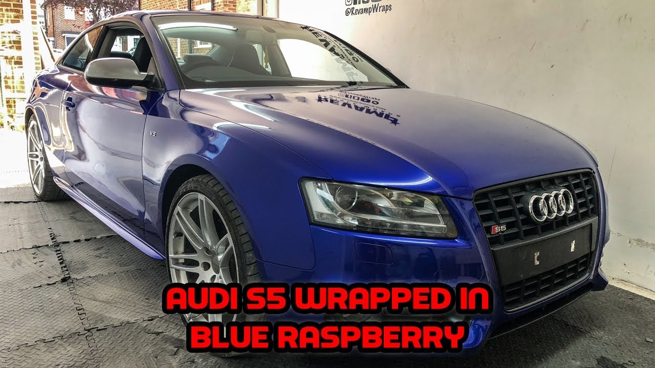 Audi S5 Wrapped in 3M Blue Raspberry