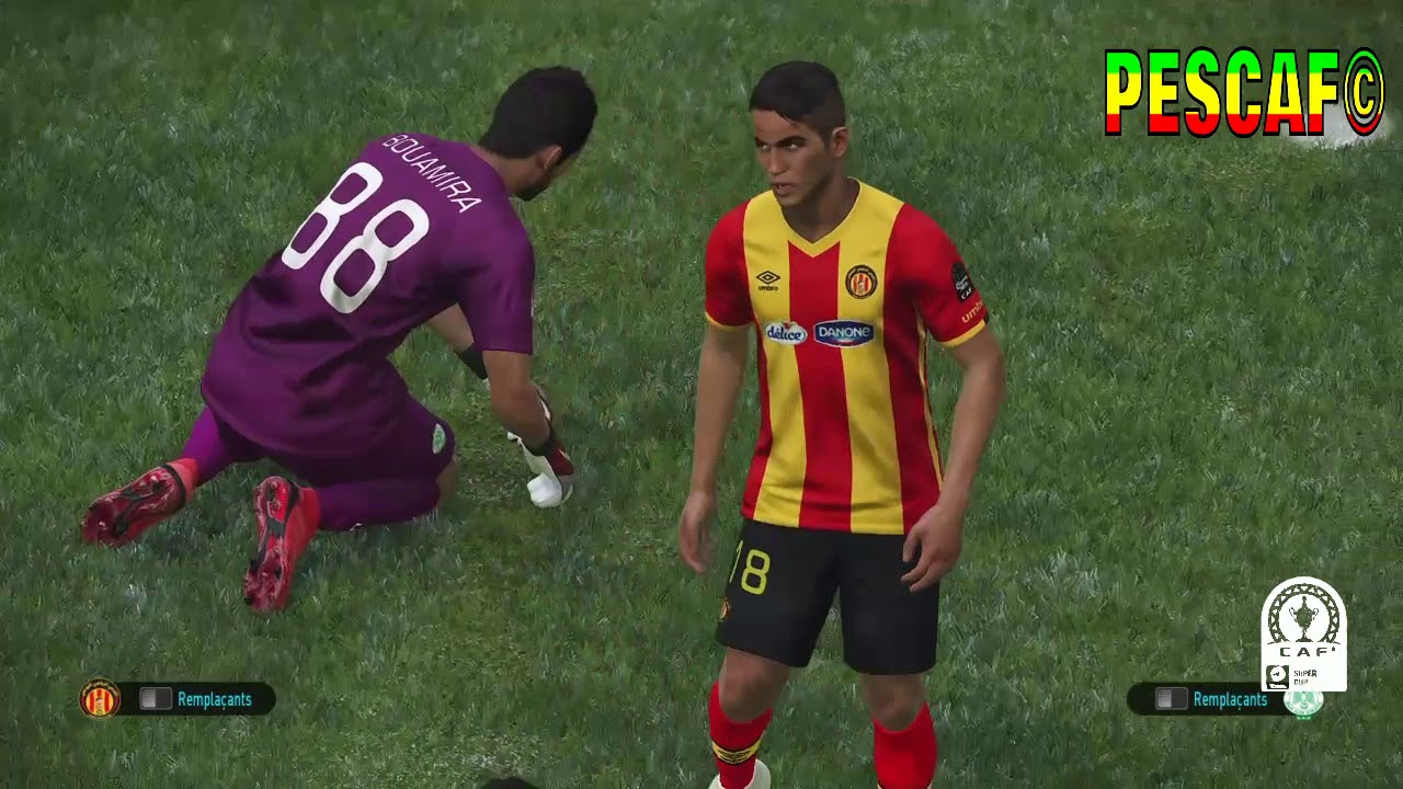 PS4 PES 2019 Gameplay Esperance de Tunis vs Raja Casablanca (Issam Chawali)  [HD]