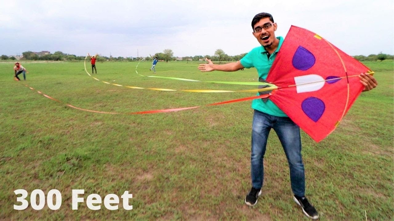 Longest Tail of Kite- 300 Feet ! पतंग की सबसे बड़ी पूँछ | Will It Fly?
