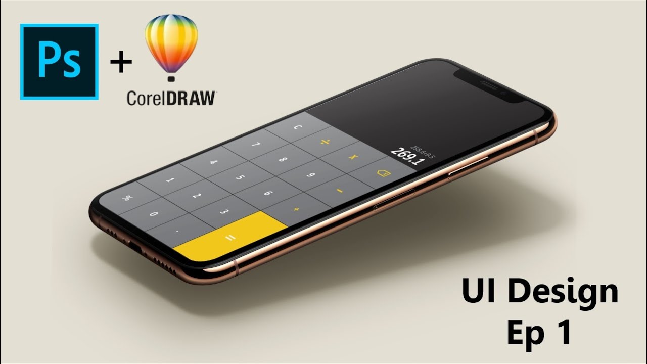 UI/UX Design | Mobile App UI Design in CorelDraw | KH Graphics | EP3