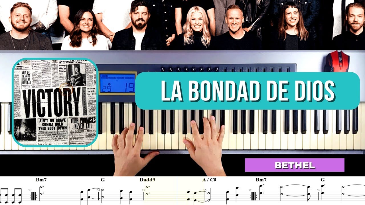 🎹 La Bondad De Dios (Goodness of God) - Bethel Music - Piano Tutorial | Acordes (Partituras) 🔴🔵