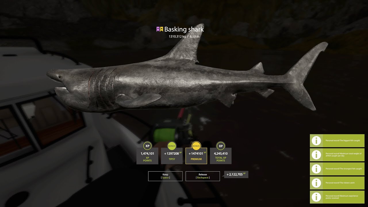 Russian Fishing 4 Trophy Basking Shark 1310kg