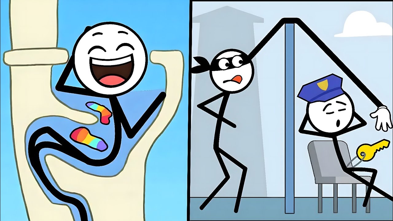 🤣 Thief Puzzle Game 🆚 Tricky Life | Brain Test Life Story | I Escaped Prison Using Only MY BRAIN!.