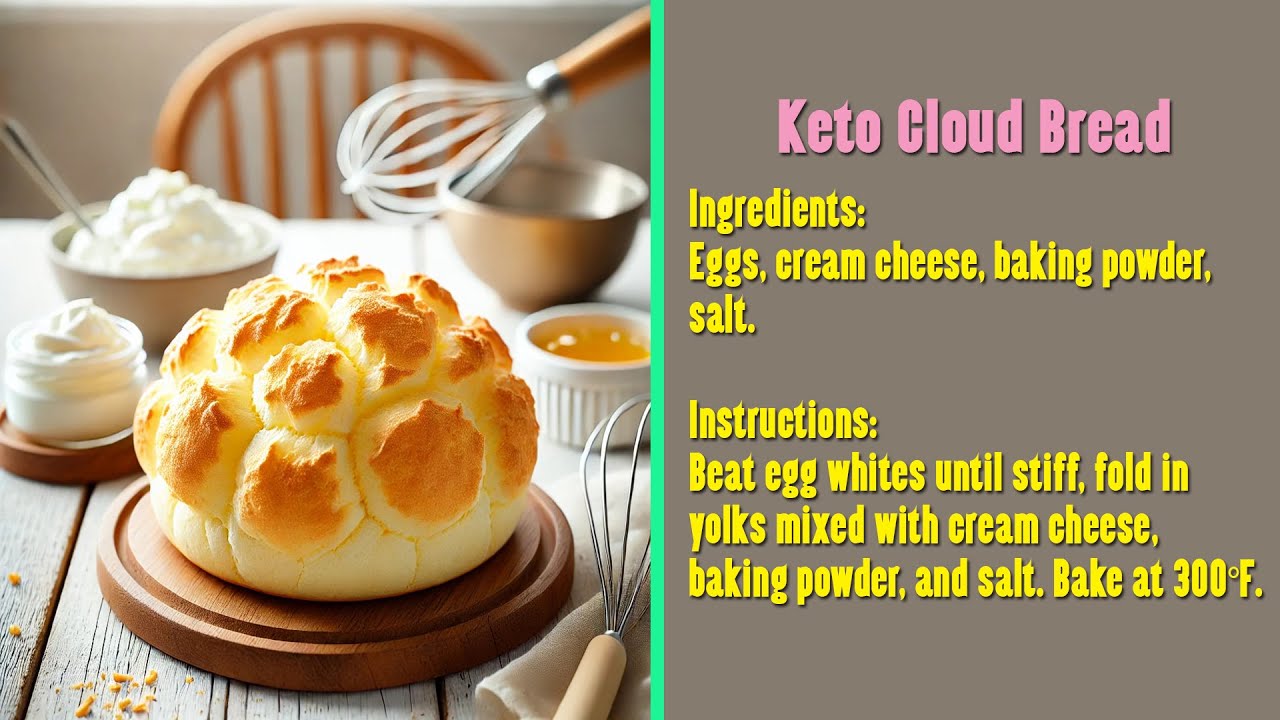 Discover the Secret to Fluffy Keto Cloud Bread | Low-Carb Bread Recipe Revealed!