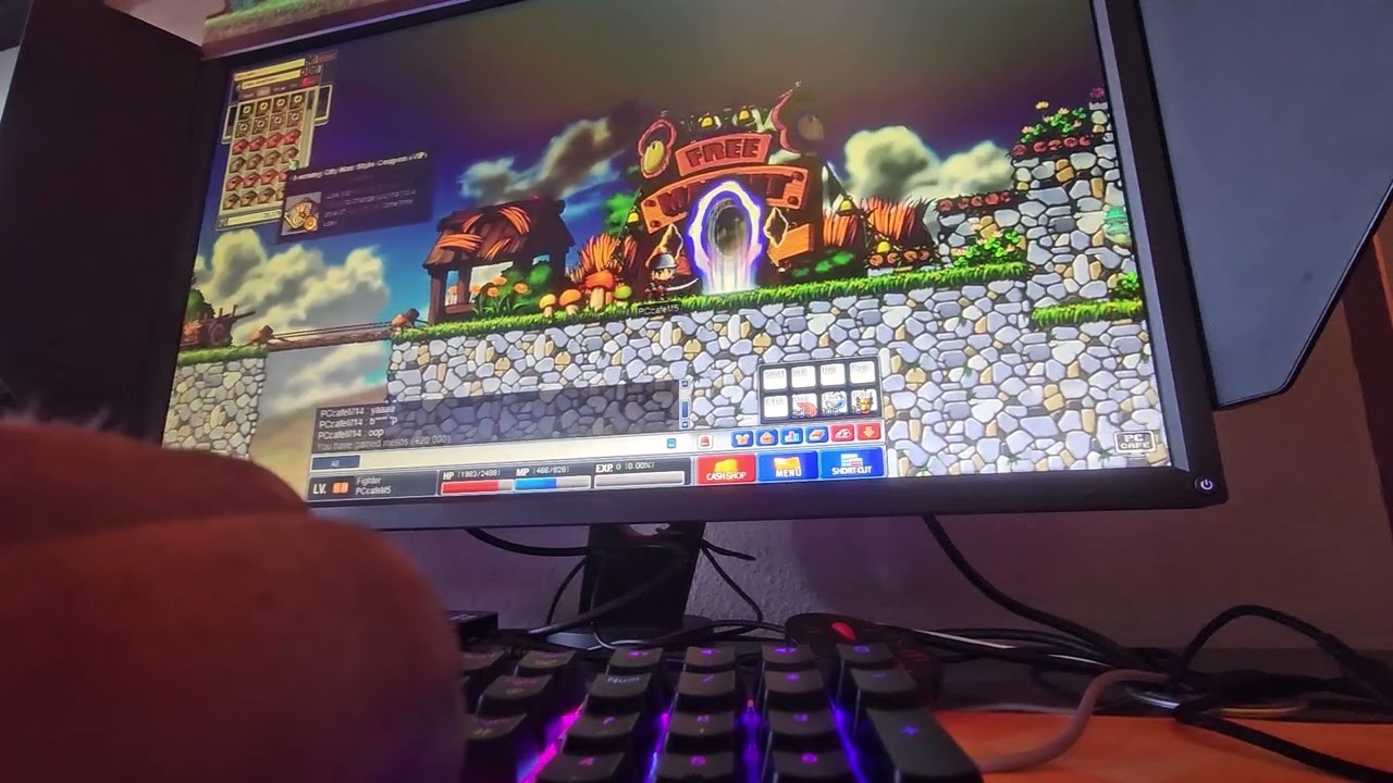 HunterPBrown at Classic MapleStory PC Cafe Event in Gardena California