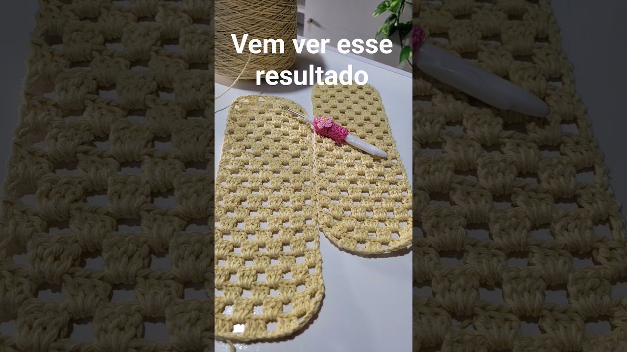 tapete de croche simples r&aacute;pido e f&aacute;cil, vem ver como ficou, link na descri&ccedil;&atilde;o #crochet #croche