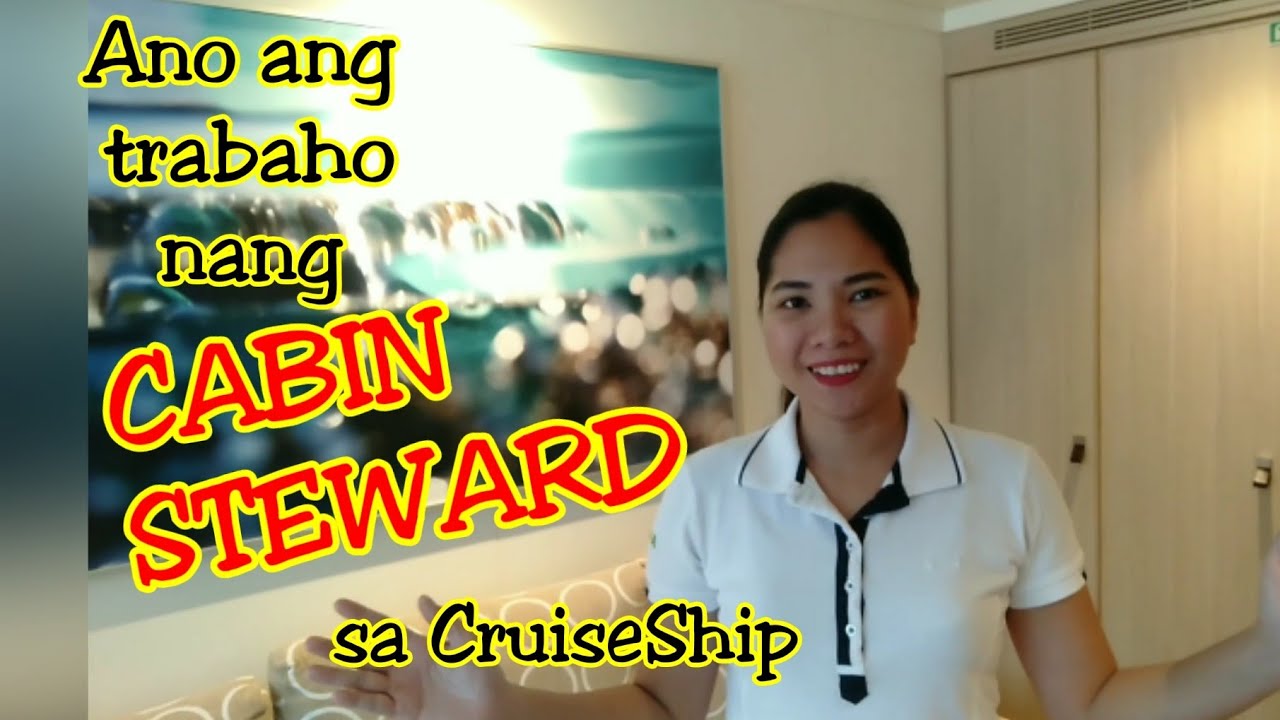 What is the job of a CABIN STEWARD or ROOM ATTENDANT on a CRUISESHIP English subtitle