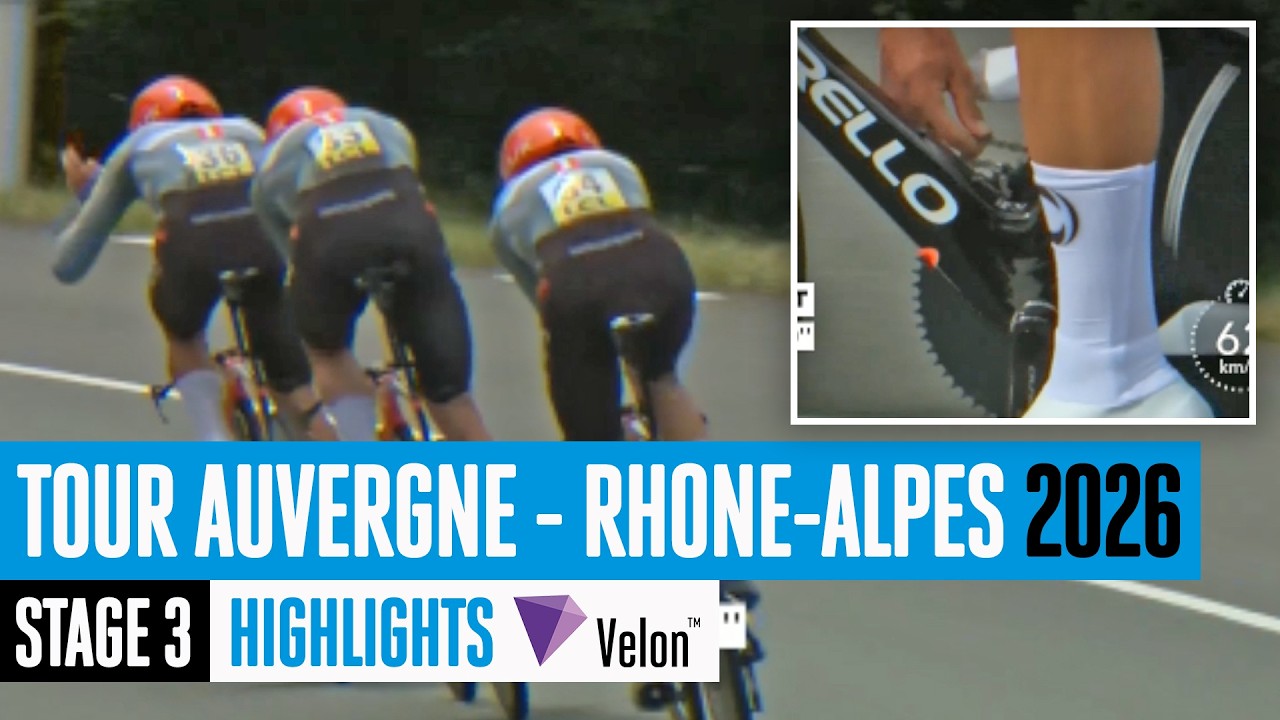 НЕ ПОВТОРЯЙТЕ ЭТО ДОМА 😱 Основные моменты 3-го этапа Tour Auvergne-Rh&ocirc;ne-Alpes 2026: командная го...