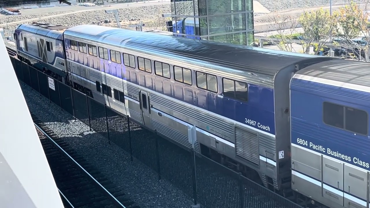 Amtrak Pacific Surfliner Arriving at the ARTIC Station in Anaheim, CA (1/19/2026)