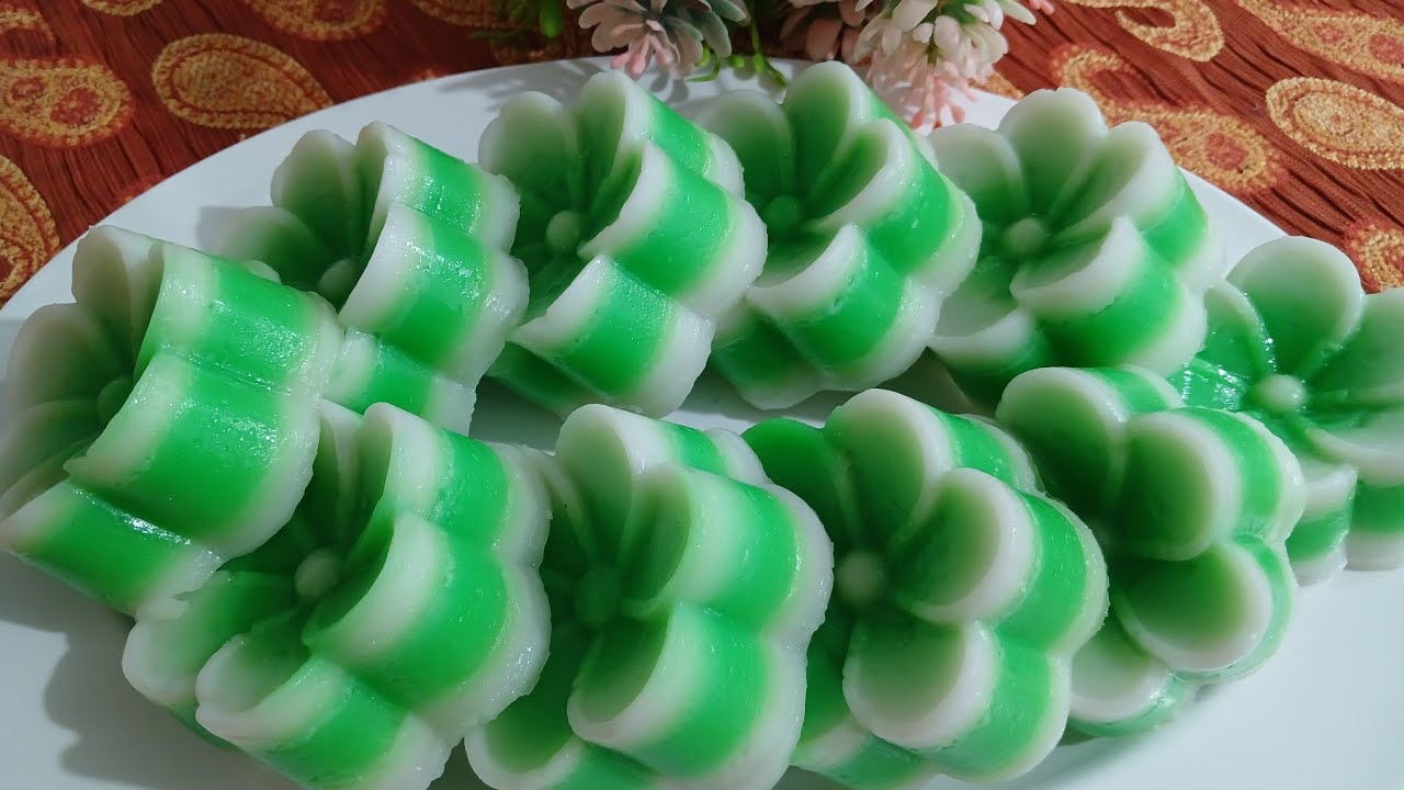 CARA MUDAH BIKIN KUE TALAM PANDAN TEPUNG BERAS ENAK GURIH MANIS LEMBUT 