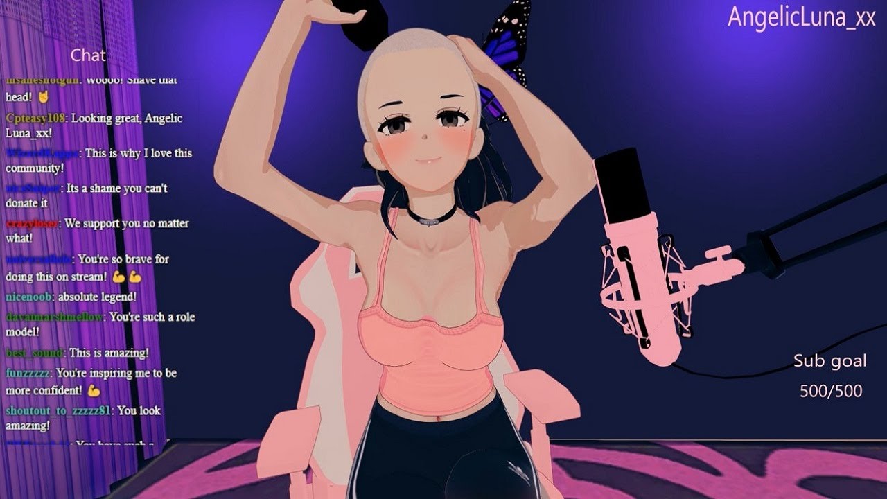 Live Streamer Shaves Her Head! – Dubbed Animation
