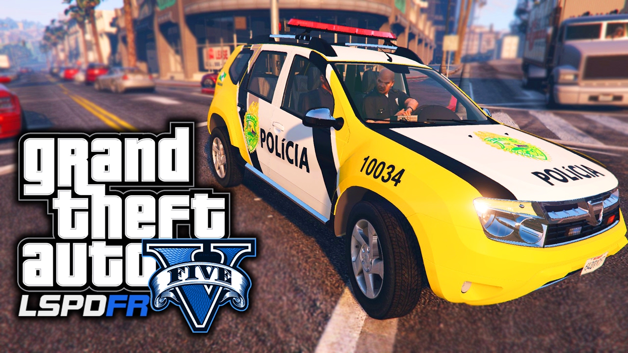 GTA V VIDA POLICIAL -  PM Baleado em FUGA com Renault Duster PMPR | Ep 26 LSPD