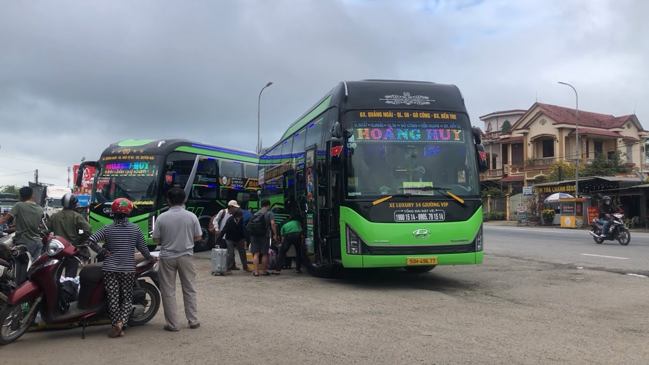 Xe Khách Việt Nam (Ngắm Xe Khách Đón Trả Khách Tại Cầu Sông Vệ,Tư Nghĩa) | Tấn Nguyễn 76