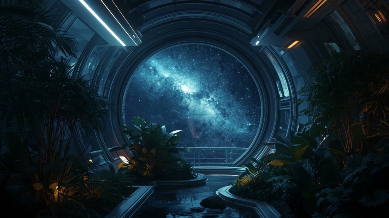 ​8 Hours - Stellar Conservatory 🌌🪴 | Space Garden Ambience for Sleep & Meditation.