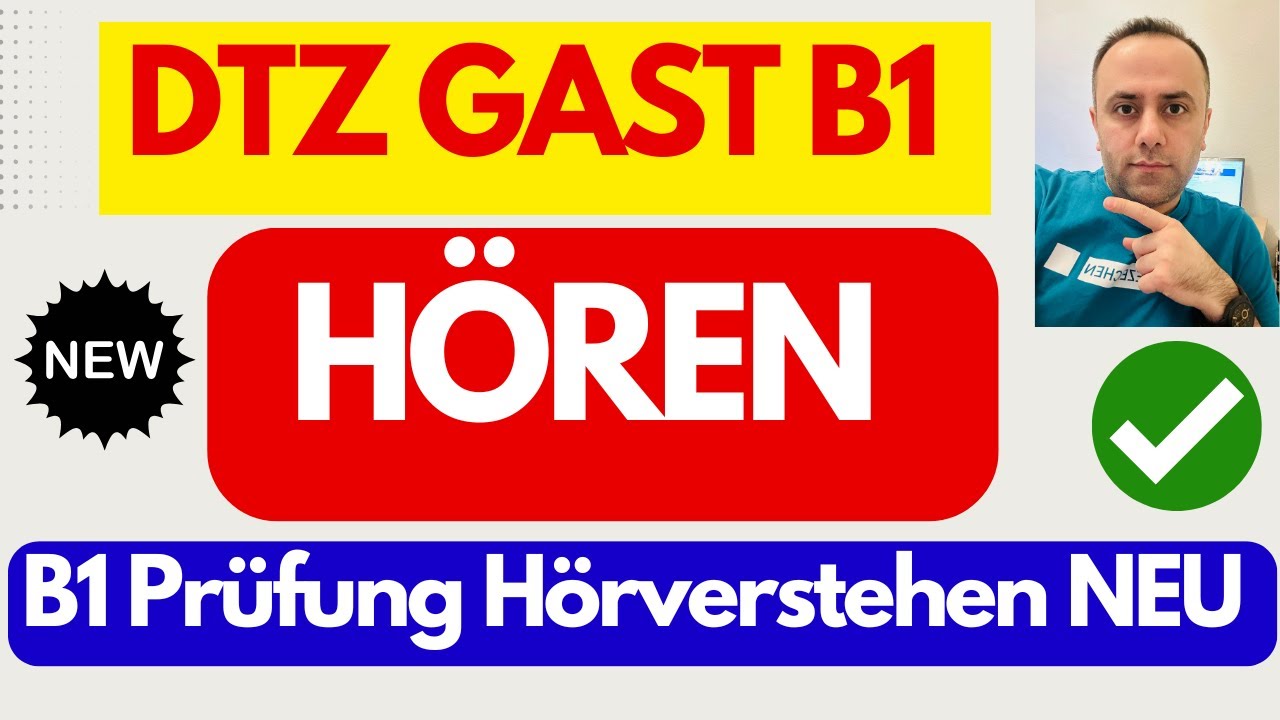 Prüfung B1 Hören / DTZ Gast B1 Hörverstehen Mit Lösung NEU / Telc B1 / Deutsch lernen