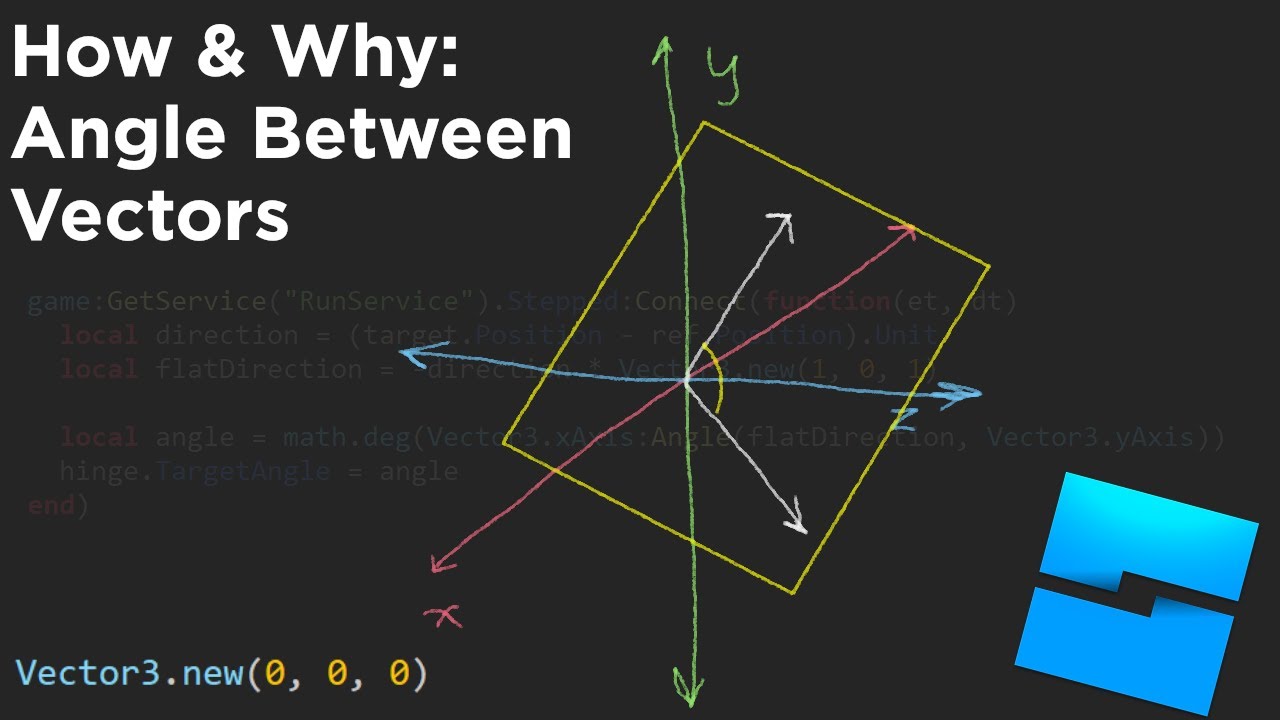 How to find the angle between two Vectors & Its applications - Roblox Studio