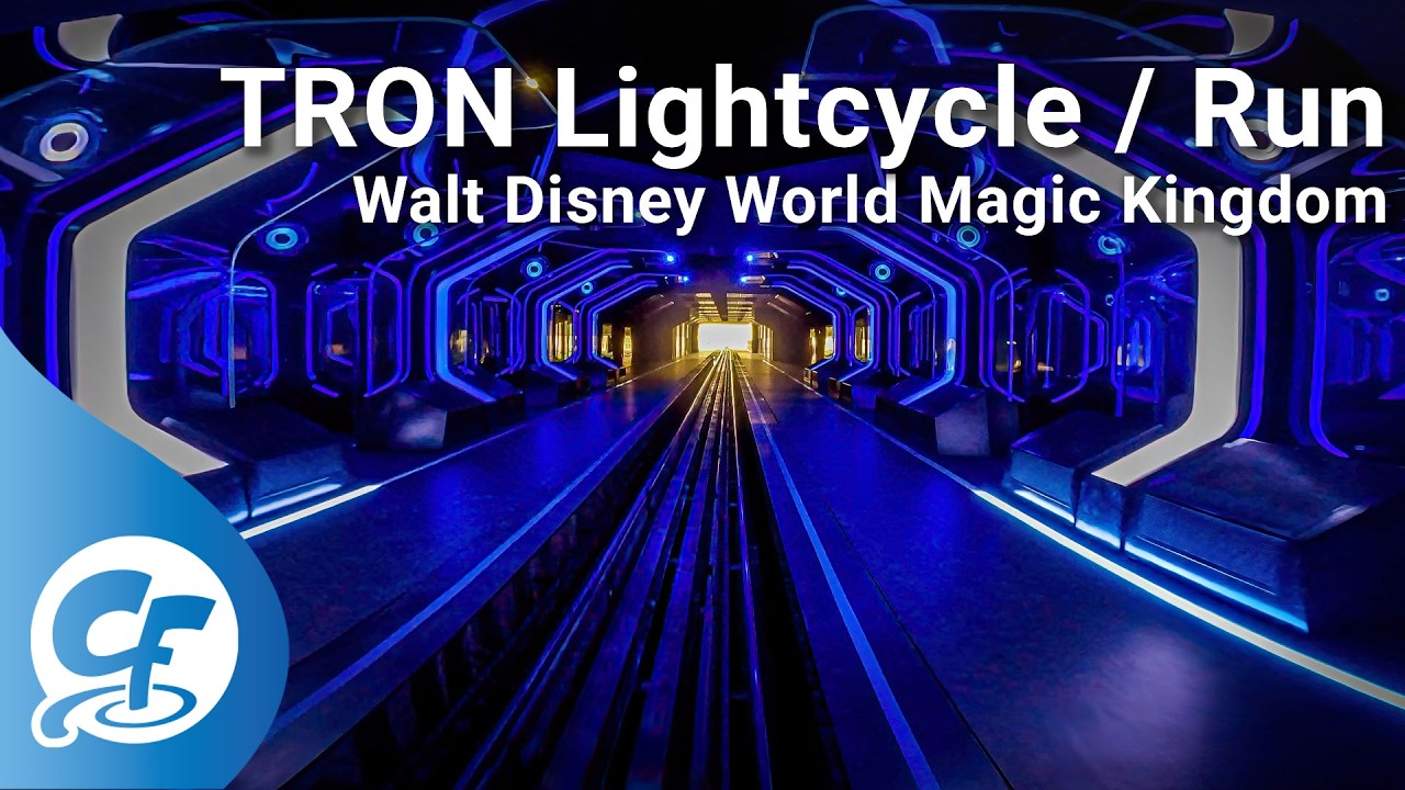 TRON Lightcycle / Run front seat on-ride 5K POV @60fps Walt Disney World's Magic Kingdom