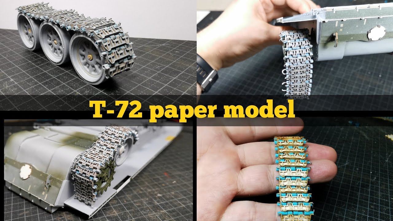 #7 T-72 paper model (part 7) 1/25