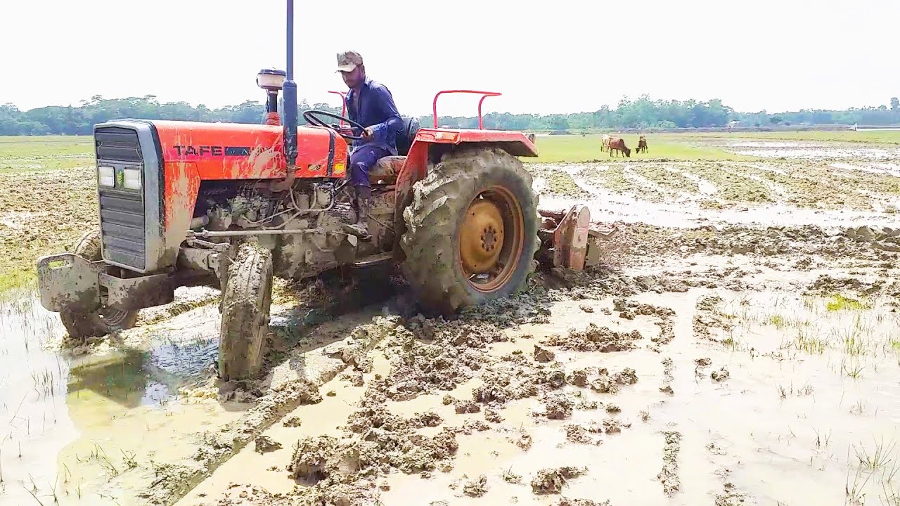 tractor new rotavator technology rotavator | tractor machine video | tafe 45 di 4x4 oranje