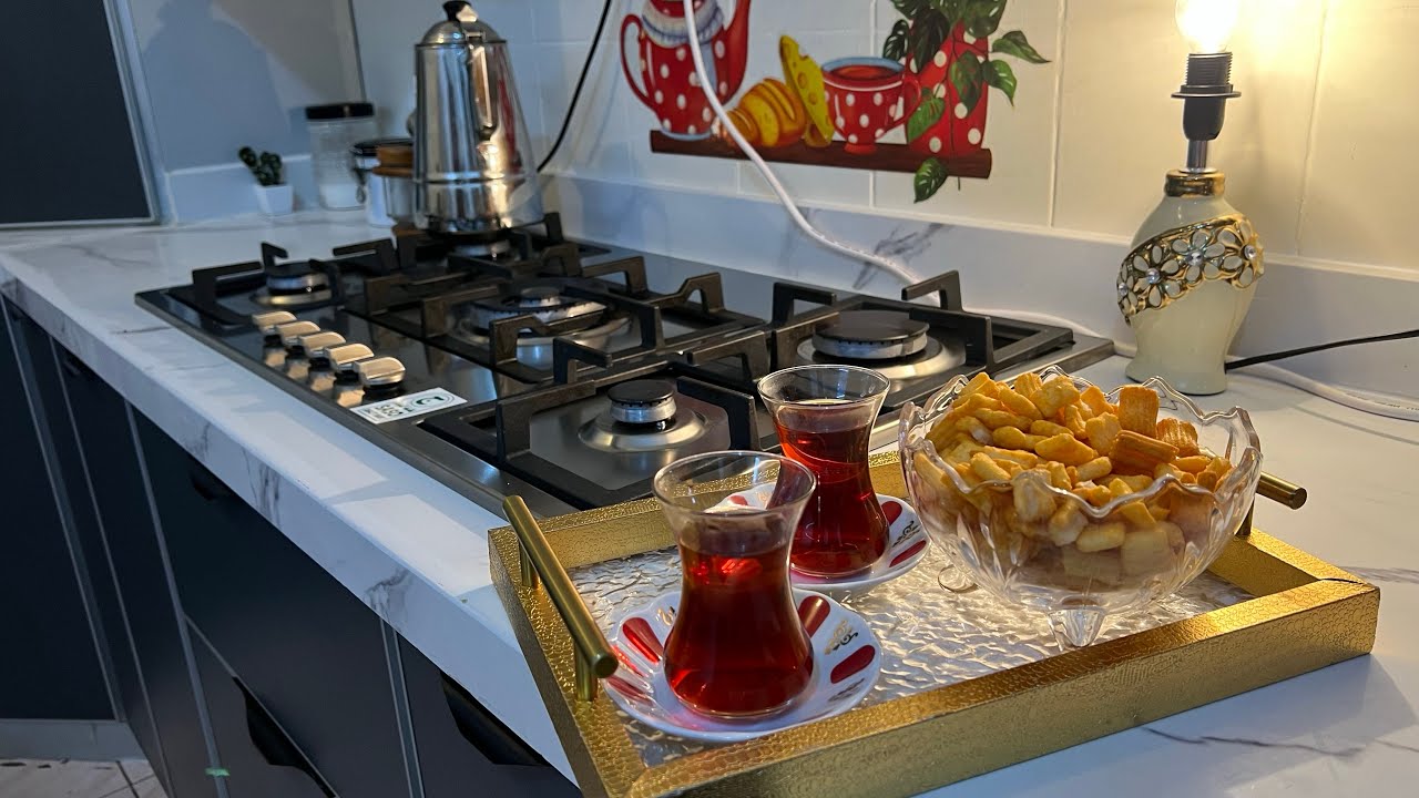 روتين تعزيل المطبخ💪🏻🤕عطيتكم طريقة كبسة برياني سهله وحلا المانجو الادمان👏🏻🤤💖