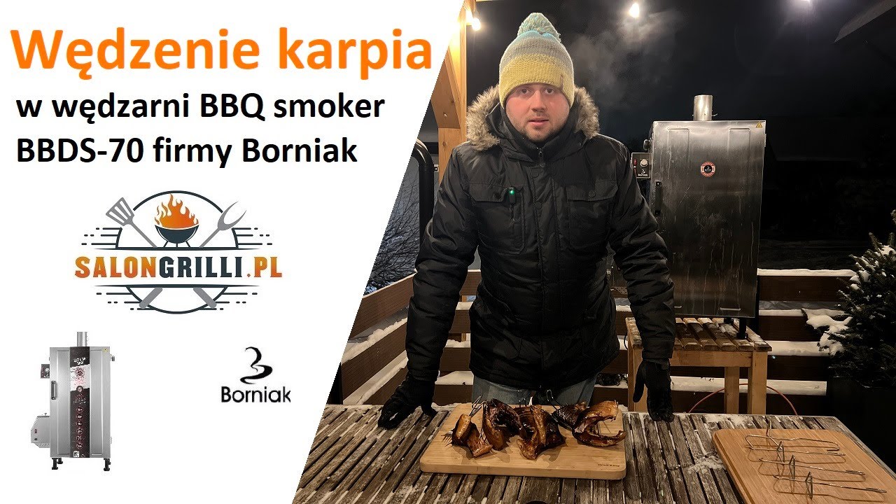 Wędzenie karpia na Wigilię w wędzarni BBQ Smoker BBDS-70 firmy Borniak SalonGrilli.pl