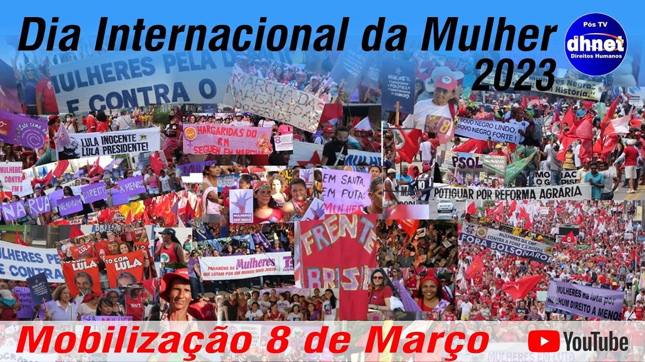 Mulheres Mobilização 08 de Março em Natal - RN - Cobertura da Pós TV DHnet