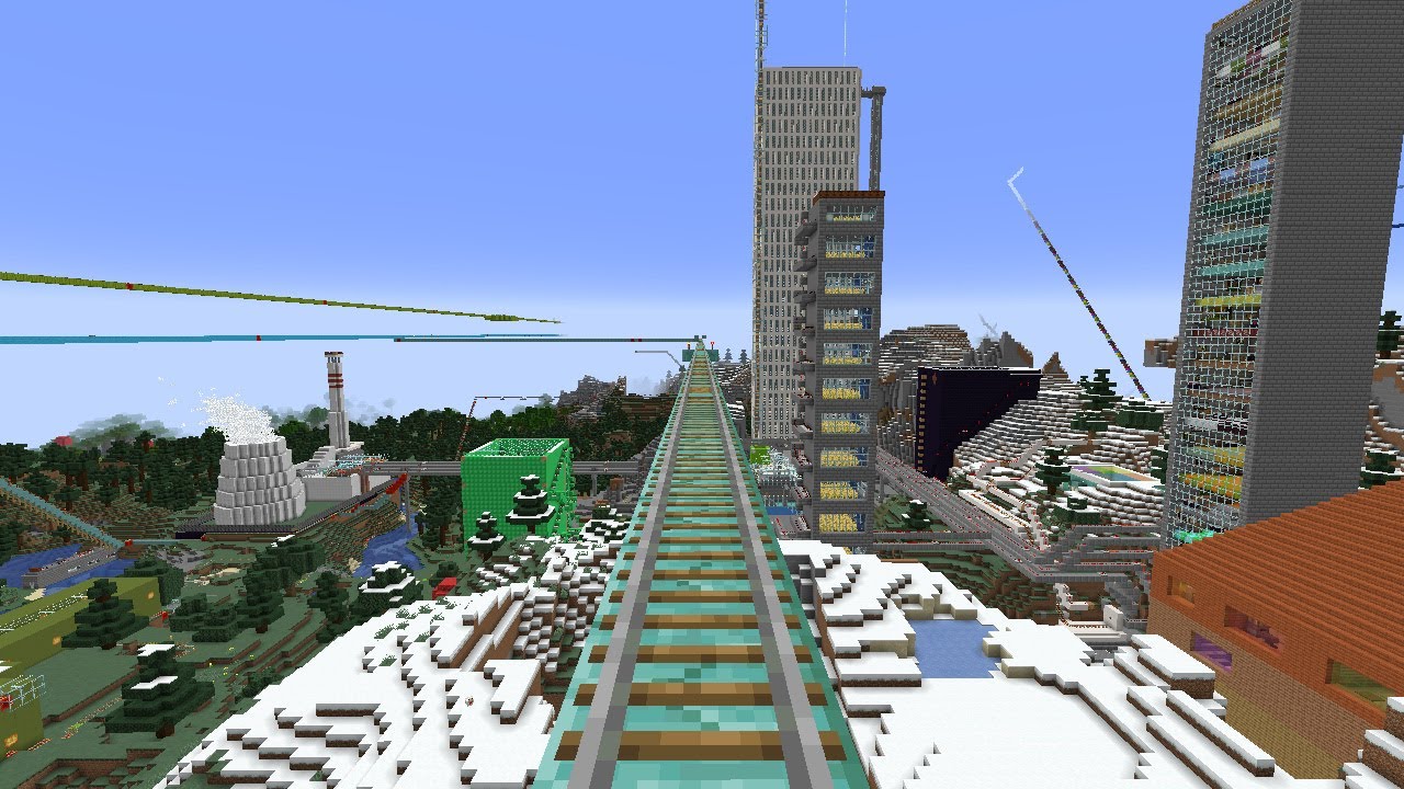 Minecraft Weltrekord: Die l&auml;ngste Minecraft Achterbahn (14,5 Stunden)