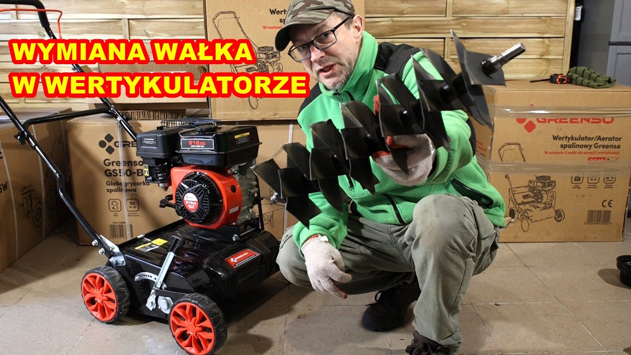 Wertykulator - Wymiana wałka. ABC obsługi. Greenso WS40, DR40.