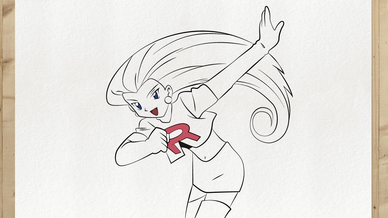 How to Draw JESSIE 👩 | Pokemon Anime | Team Rocket Tutorial