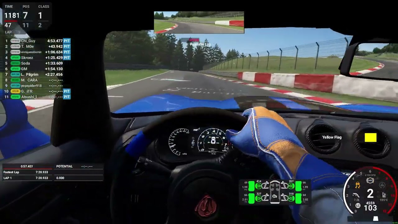 Online PracticeTwo Lap Push of Touristenfahrten NordschleifeDodge Viper ACR, Automobilista 2