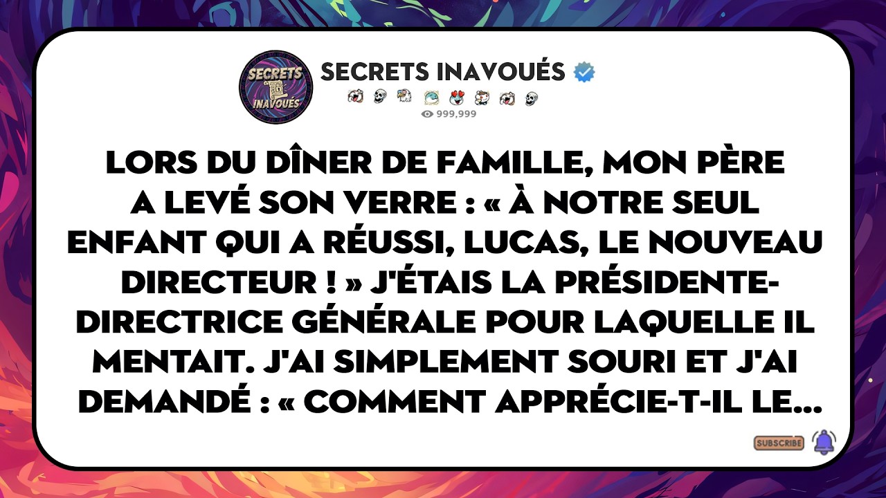 Papa A Porté Un Toast À Mon Frère, « Notre Seul Enfant Qui A Réussi », J'ai Demandé : « Comment...