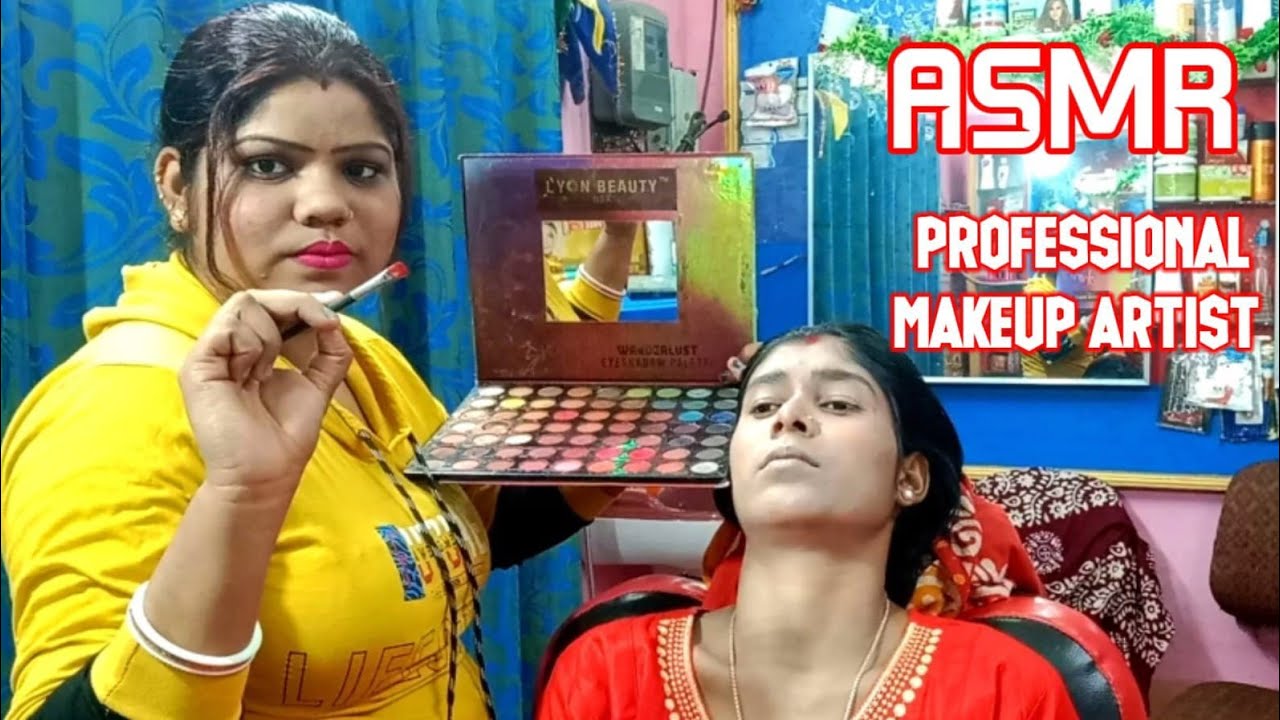 ASMR Doing my Customer Makeup in my Purlar