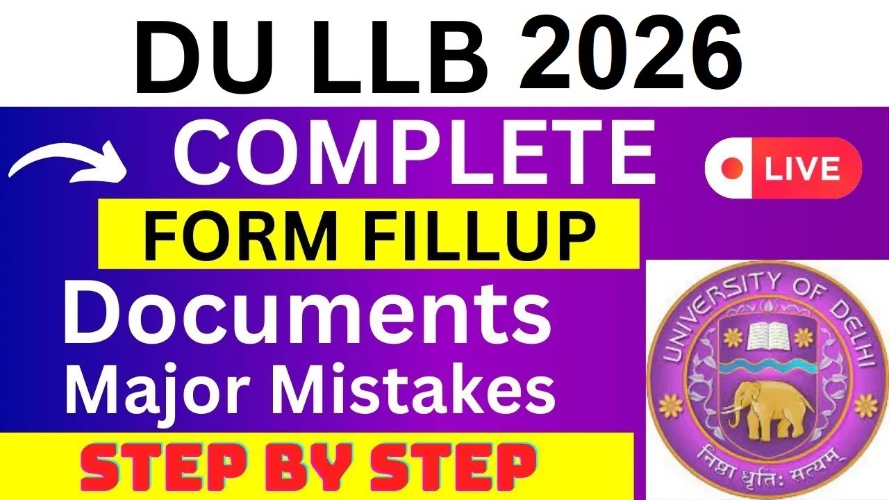 DU LLB 2026 Application Form - DU LLB Registration 2026| How To Fill DU LLB 2026 Application Form
