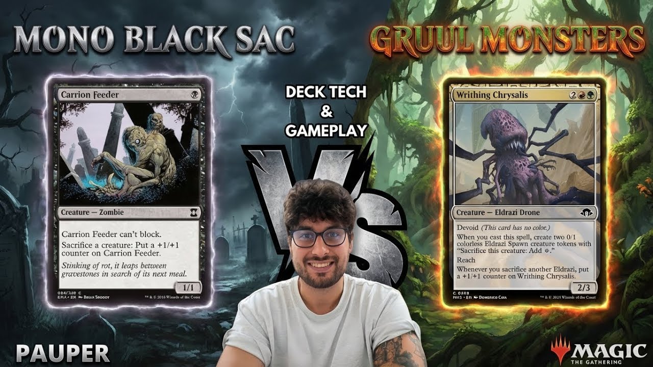 MONO BLACK SAC vs GRUUL MONSTERS in PAUPER [DECK TECH & GAMEPLAY] [MTGO] [MTG PAUPER] [MTG ITA]